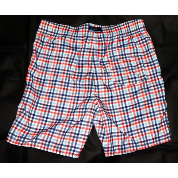 Johnnie-O Santa Monica Men's Casual Plaid Swim Trunks Swim Trunks Size Large - Picture 2 of 8